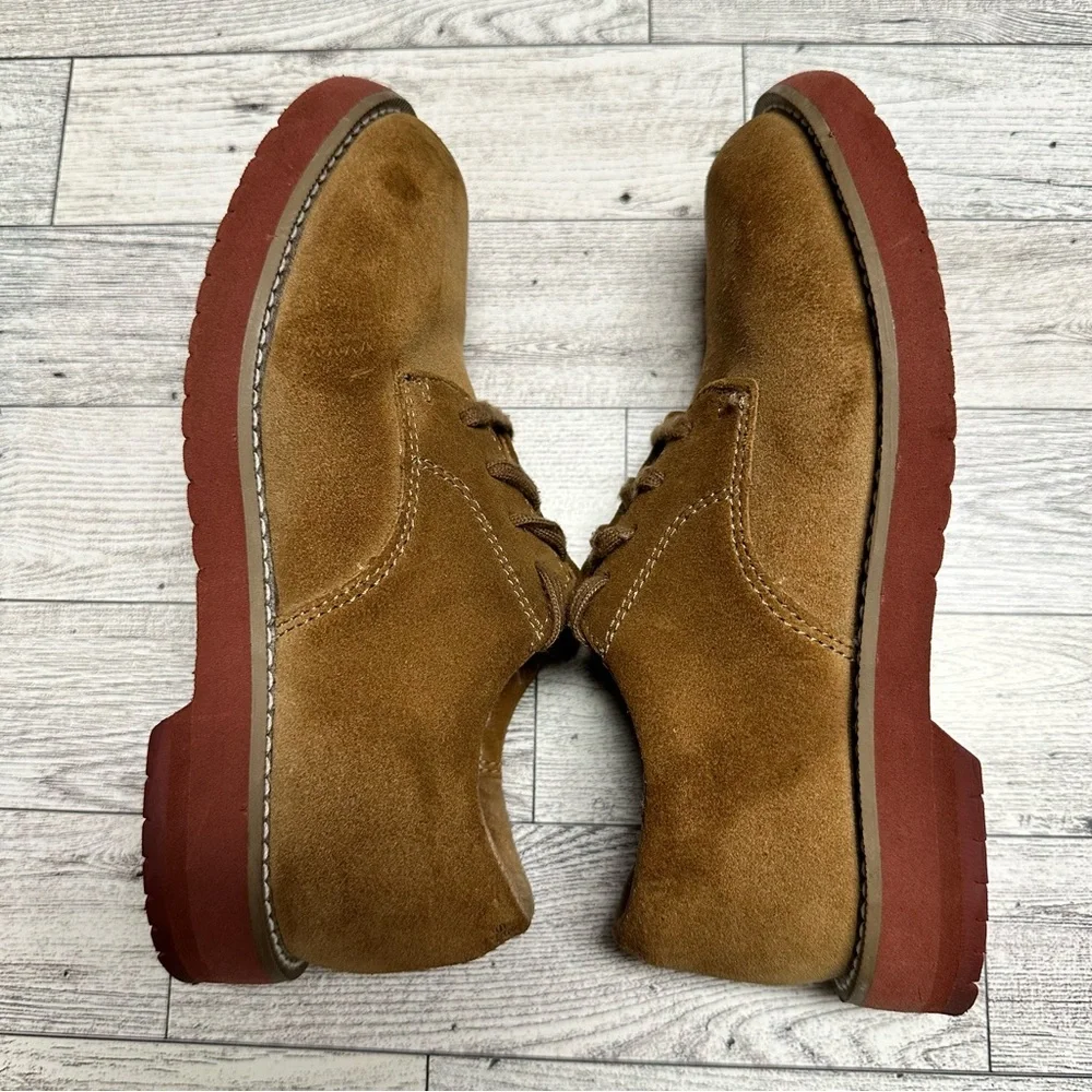 Boys Tan Sperry Tevin Shoes [Leather Suede] Size 12M